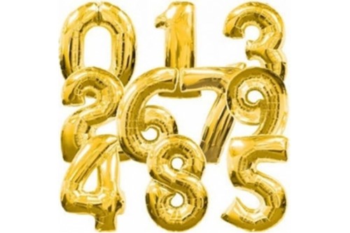 Giant 40 Inch Number Balloons (Gold)